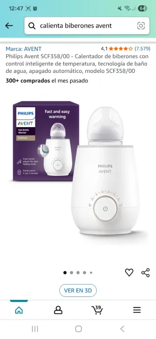 Calienta Biberones Philips Avent SCF358/00