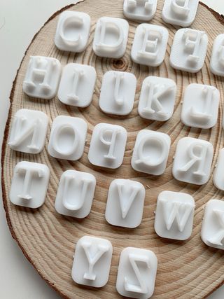 26 sellos abecedario para arcilla