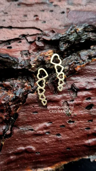 Pendientes oro corazones