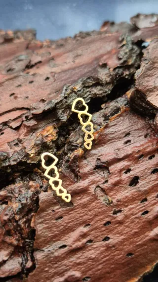 Pendientes oro corazones