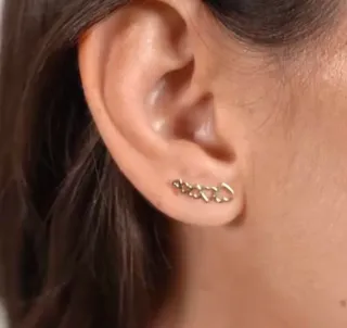 Pendientes oro corazones