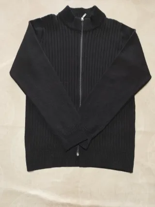 Rebeca azul marino con cremallera de mujer