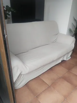 Sofá de 3 plazas con funda