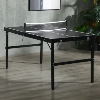 Mesa de Ping Pong Plegable Negra