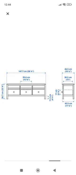 Mueble TV negro y madera