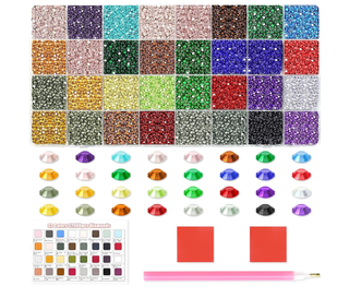 Kit Strass 32 Colori 3mm - 32.000 Pezzi