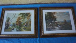 2 Cuadros Relieve 2 cuadros paisaje leer ver fotos