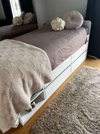 Cama Ikea SLÄKT 90x200 con 4 cajones