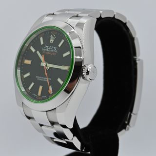 Rolex Milgauss Esfera Negra Cristal Verde