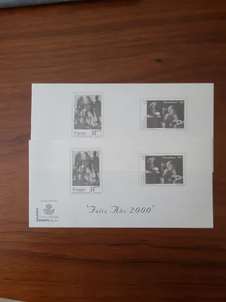 6Tarjetas Navidad Filatélico Correos y regalo tarj