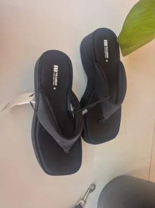 Sandalias plataforma negras Talla 38