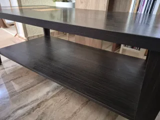 Mesa baja salón madera gris oscuro