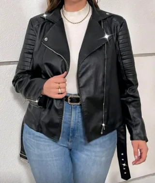 Chaqueta polipiel mujer