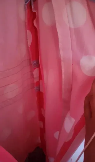 Vestido Flamenco Rosa con Lunares Blancos