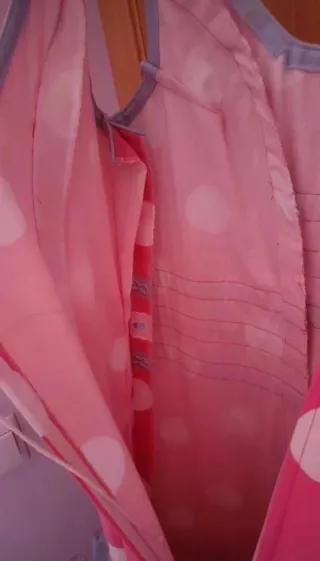 Vestido Flamenco Rosa con Lunares Blancos