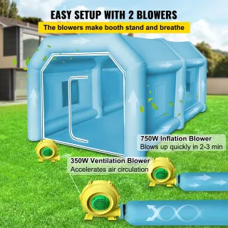 Tenda Gonfiabile per Cabina di Verniciatura, Tenda