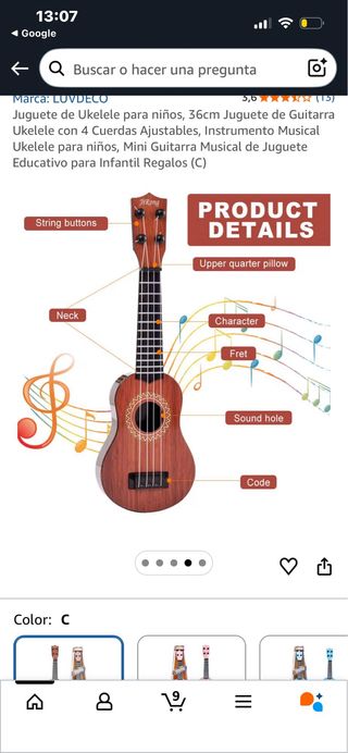 Ukelele niños 3 años