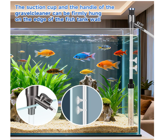 Pulitore Ghiaia Acquario 4 in 1 Sifone
