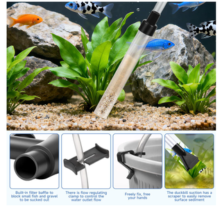Pulitore Ghiaia Acquario 4 in 1 Sifone