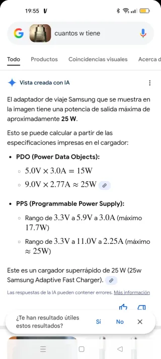 Cargador Samsung Super Fast Charging