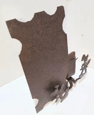 Antico pezzo carretto siciliano ferro battuto