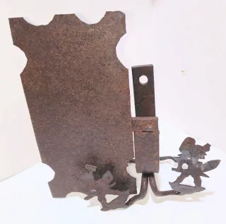 Antico pezzo carretto siciliano ferro battuto