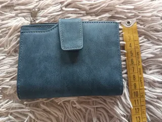 Portafoglio grigio scuro vellutato Nuovo