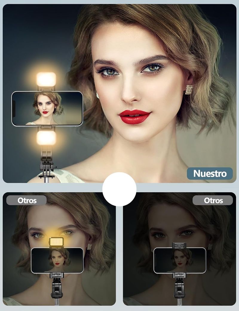 Palo Selfie Trípode con 2 Luces LED afbeelding 8