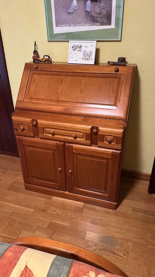 Dormitorio juvenil madera 2 camas + escritorio...