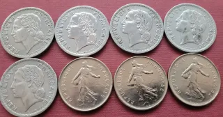 8 Monedas 5 Francos Francia