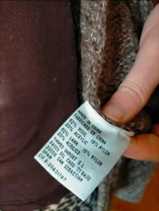 Chaqueta lana marron