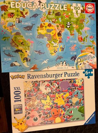 2 Puzzles Educa y Ravensburger 100/150 piezas