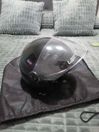 Casco Moto LEM Negro con Visera