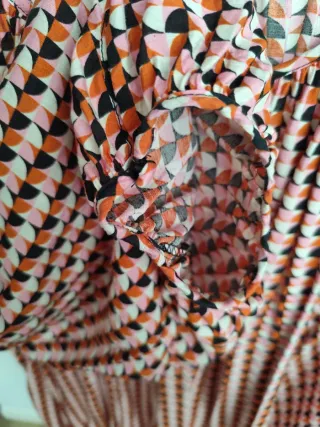 Vestido estampado manga larga