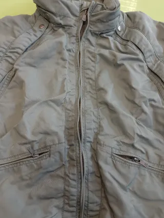 Chaqueta Zara gris forro lila 11-12 años