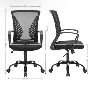 NUEVA!! Silla de oficina ergonómica negra