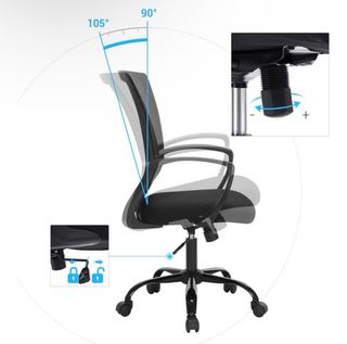 NUEVA!! Silla de oficina ergonómica negra