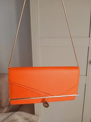 Bolso de mano naranja River Island