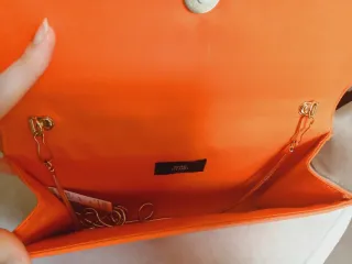 Bolso de mano naranja River Island