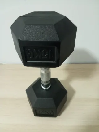 Mancuerna Hexagonal 15 kg 1 unidad COMO NUEVA!!