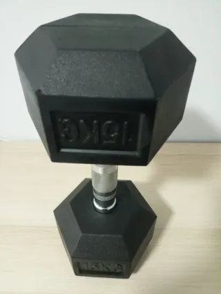 Mancuerna Hexagonal 15 kg 1 unidad COMO NUEVA!!