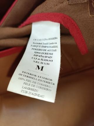 Cazadora Piel Carolina Herrera Beige/Marrón