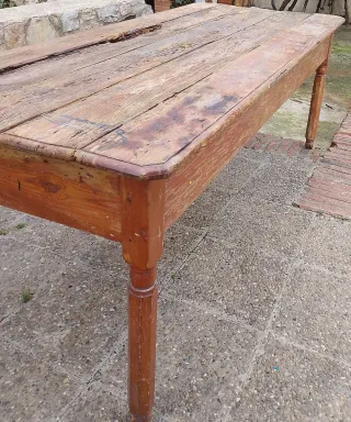 Mesa antigua madera rústica para restaurar
