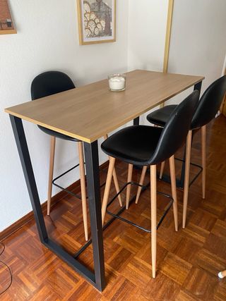 Pack de 4 taburetes altos estilo industrial