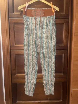 Pantalone fantasia casual con fascia elastica