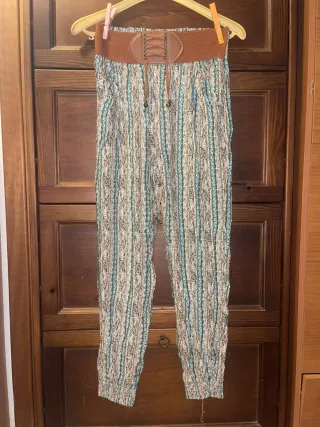 Pantalone fantasia casual con fascia elastica