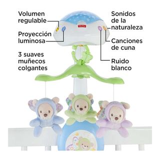Móvil de cuna ositos voladores