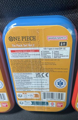 One Peace Card Game latas precintadas.