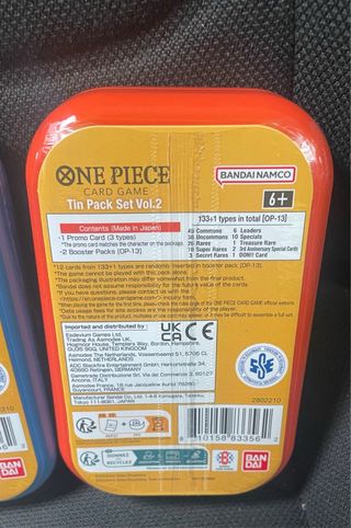 One Peace Card Game latas precintadas.