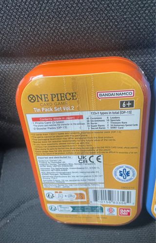 One Peace Card Game latas precintadas.